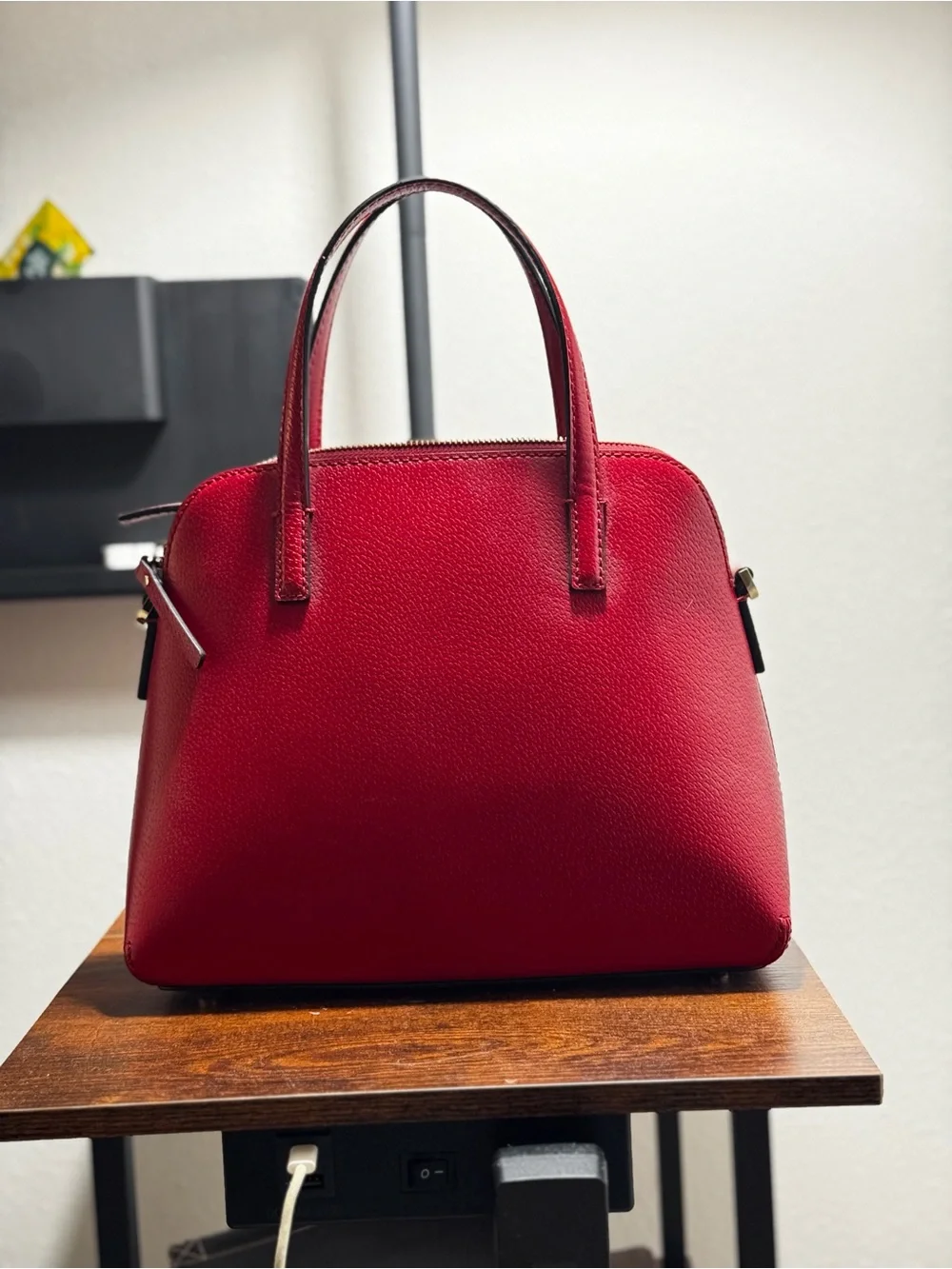 Kate Spade Matthews Street Maise Bow Satchel Red Leather Crossbody